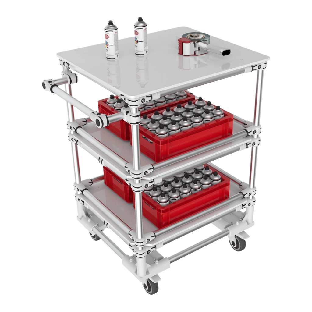 Logistic warehouse trolley