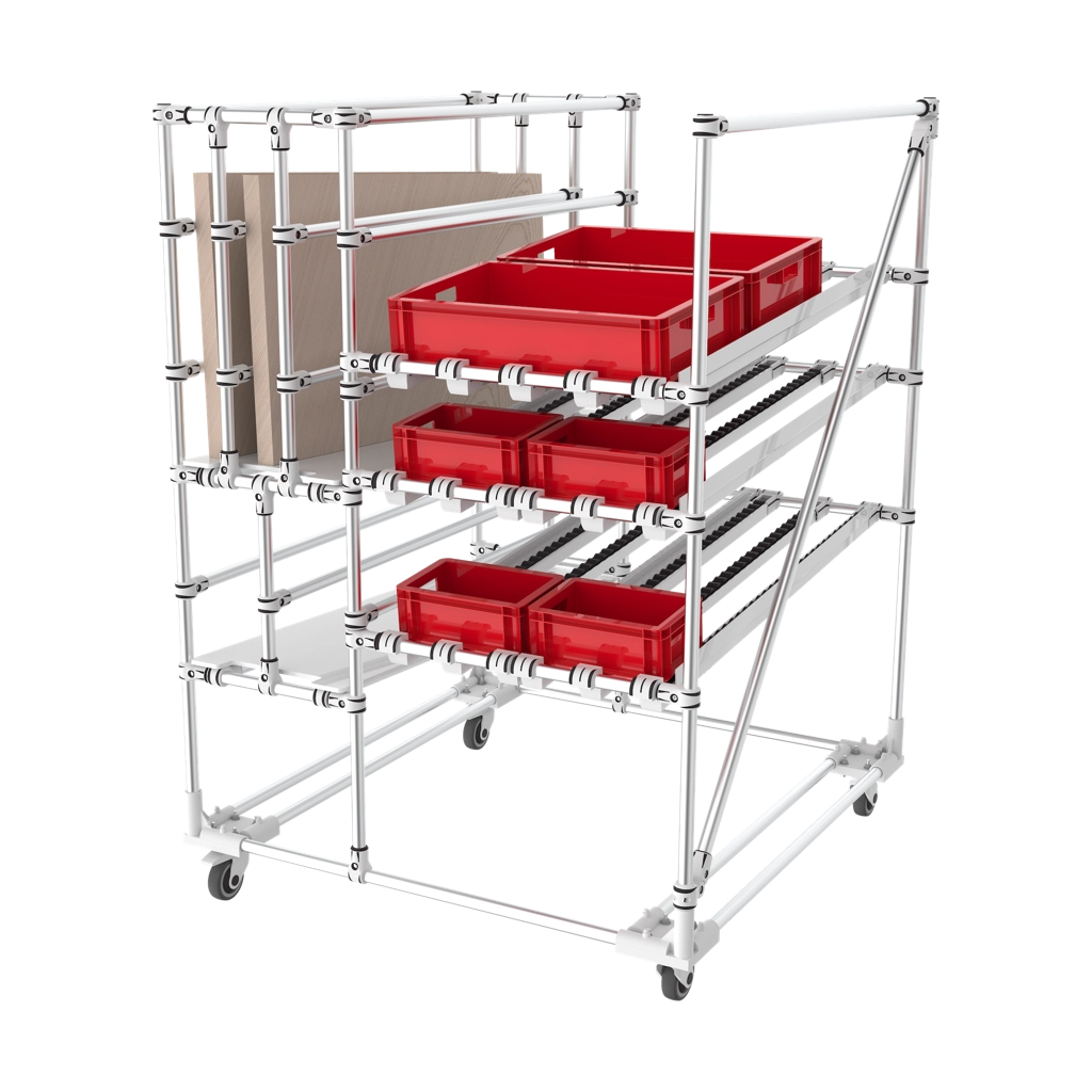 FIFO Rack with vertical storage 