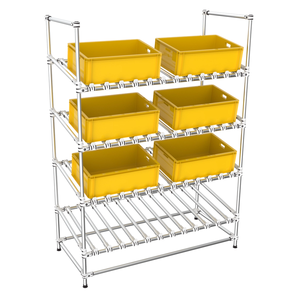 Cartons and totes picking shelving