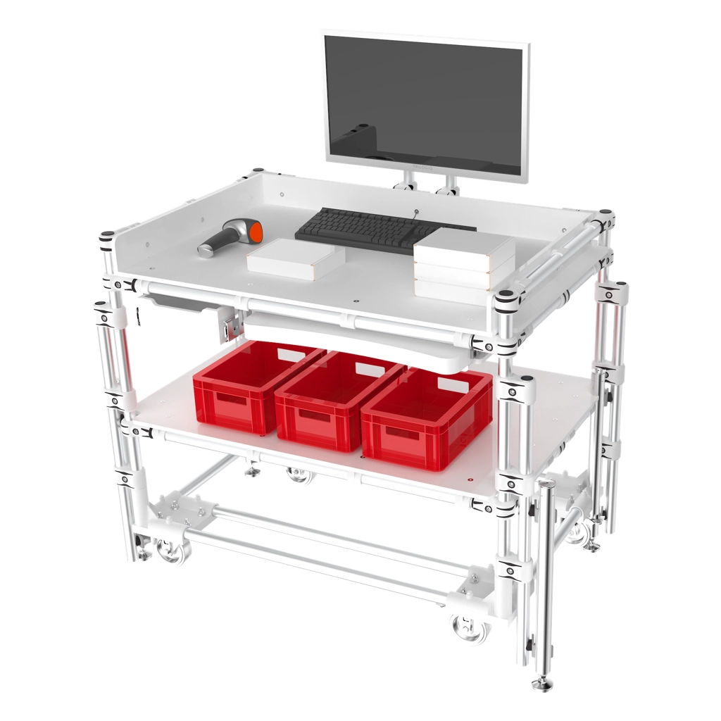 Table with electric height ajustement