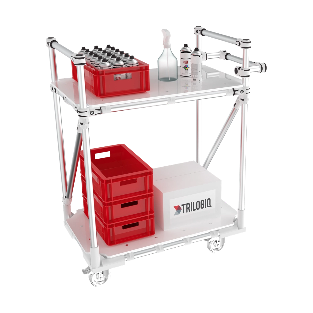 Logistic trolley with 2 levels