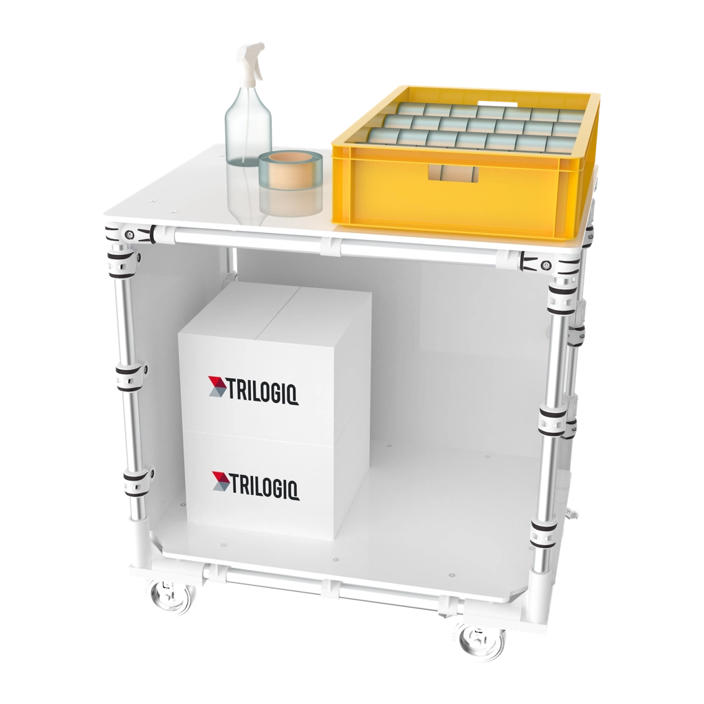 Trolley with large compartment 