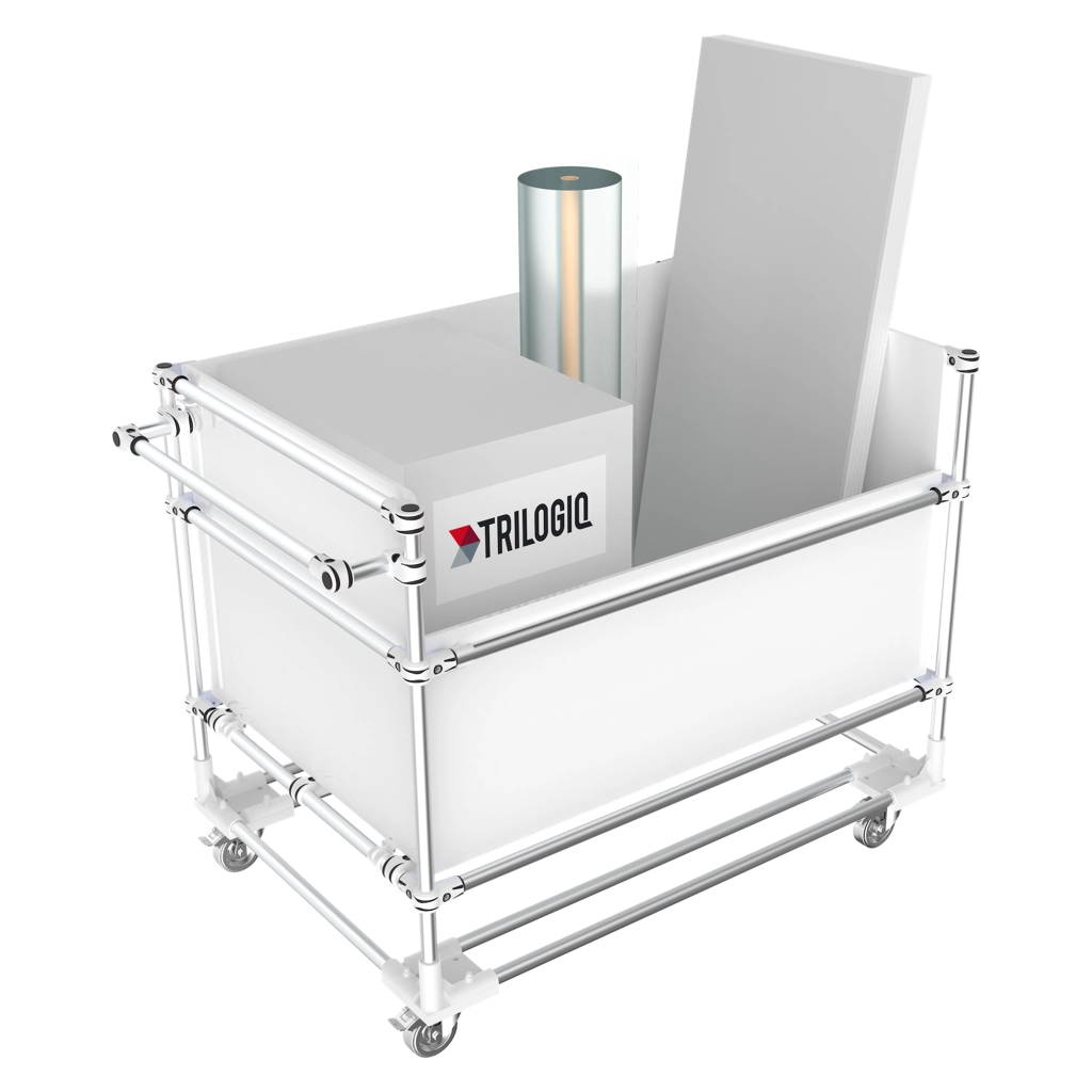 Trolley with large compartment