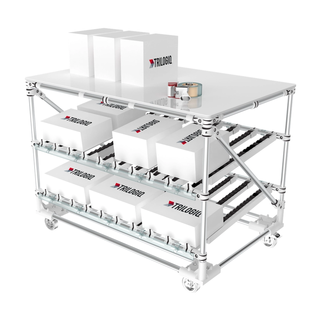 Fifo picking trolley