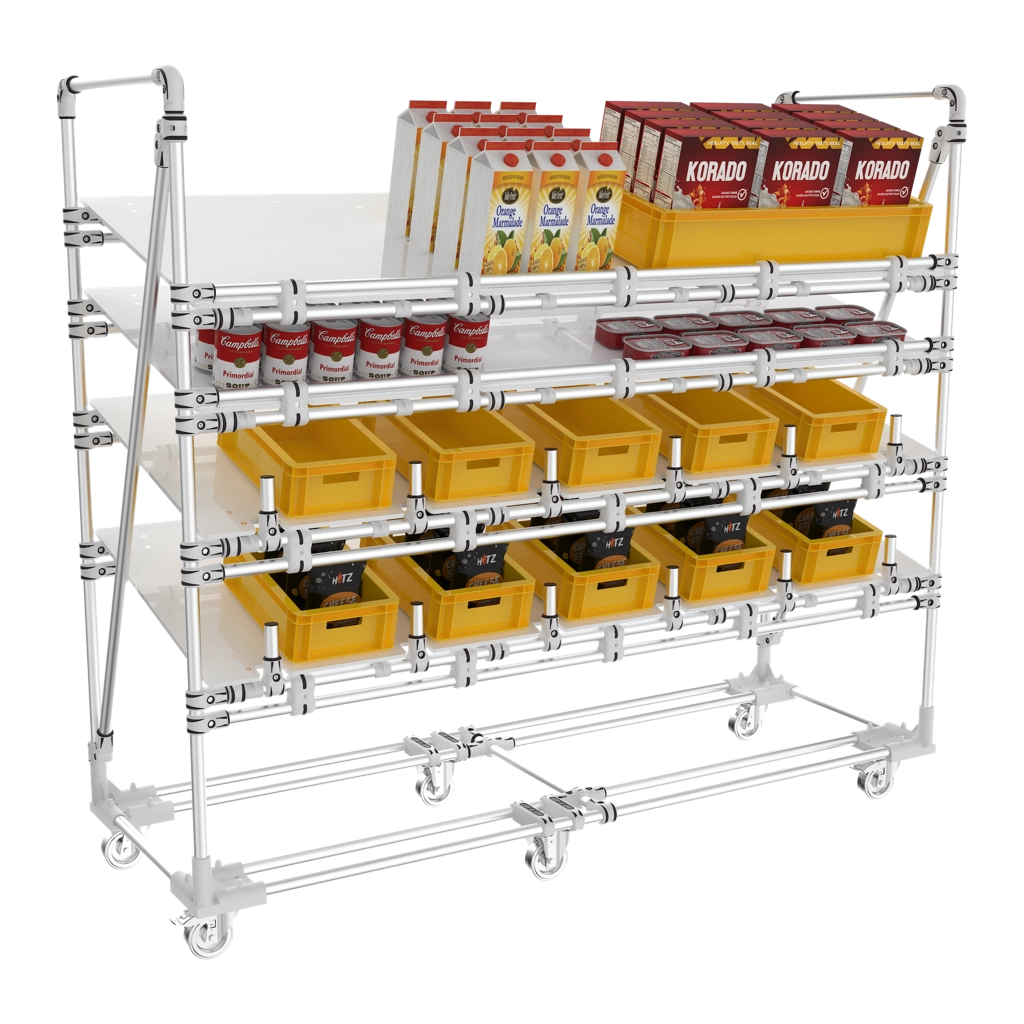 Logistic picking shelf 4 levels