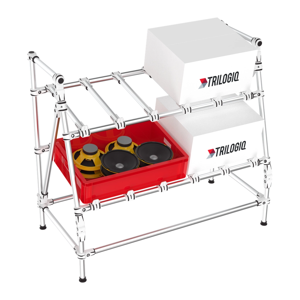 Présentoir kitting logistique 2 niveaux