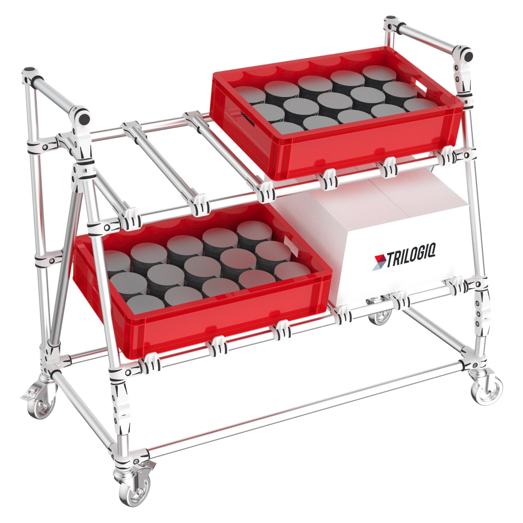 Warehouse picking shelf 2 levels