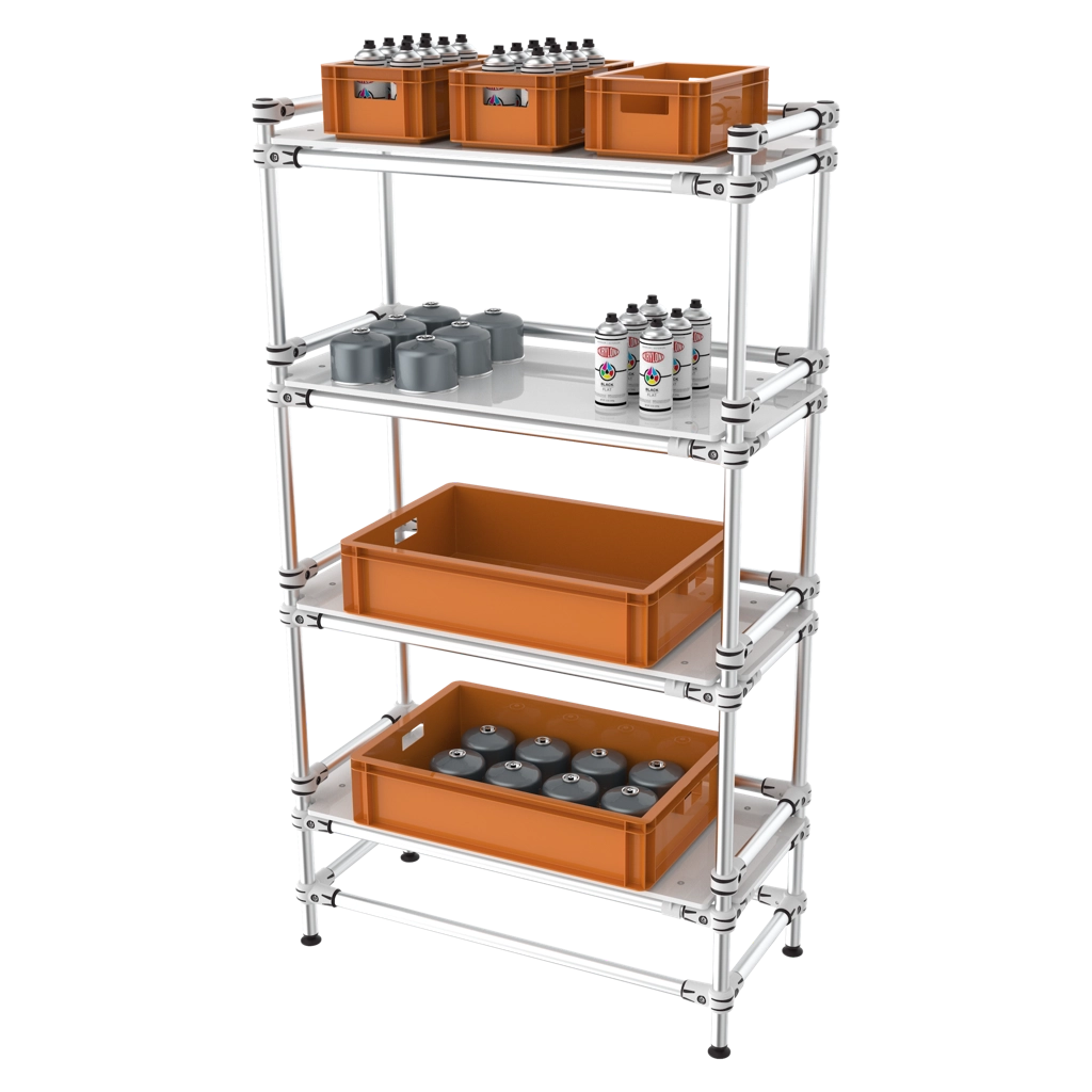 Etagère avec sécurités