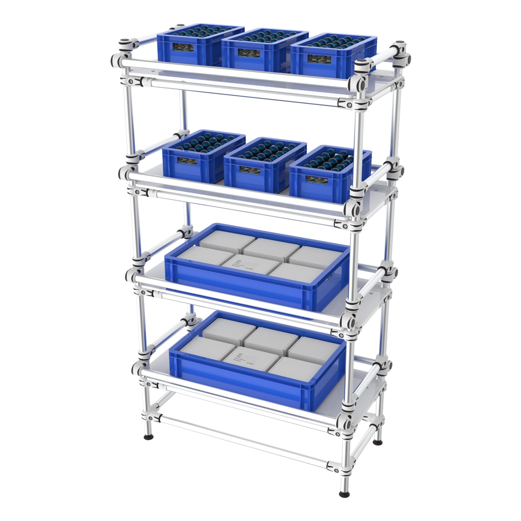 4 levels warehouse storage