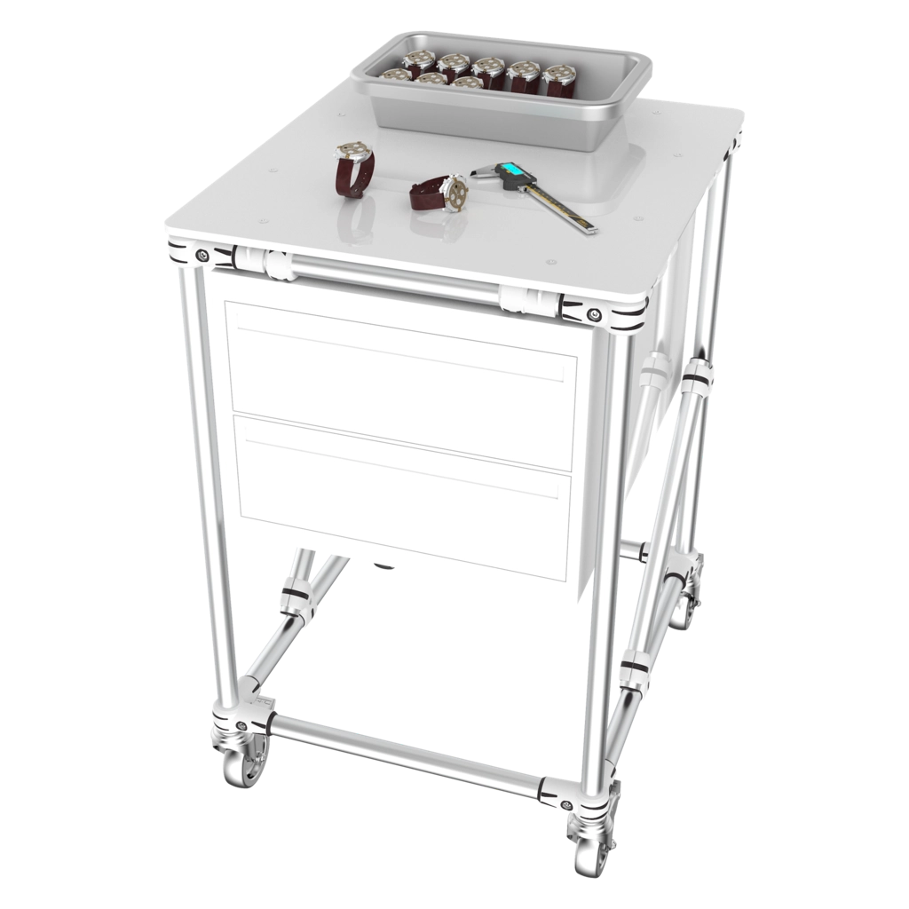 2 drawers & mobile table 