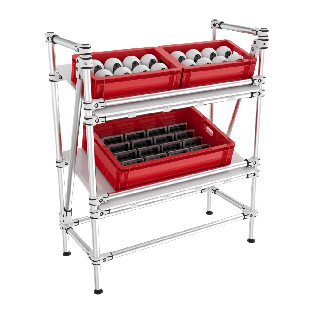 Pickign rack with inclined levels