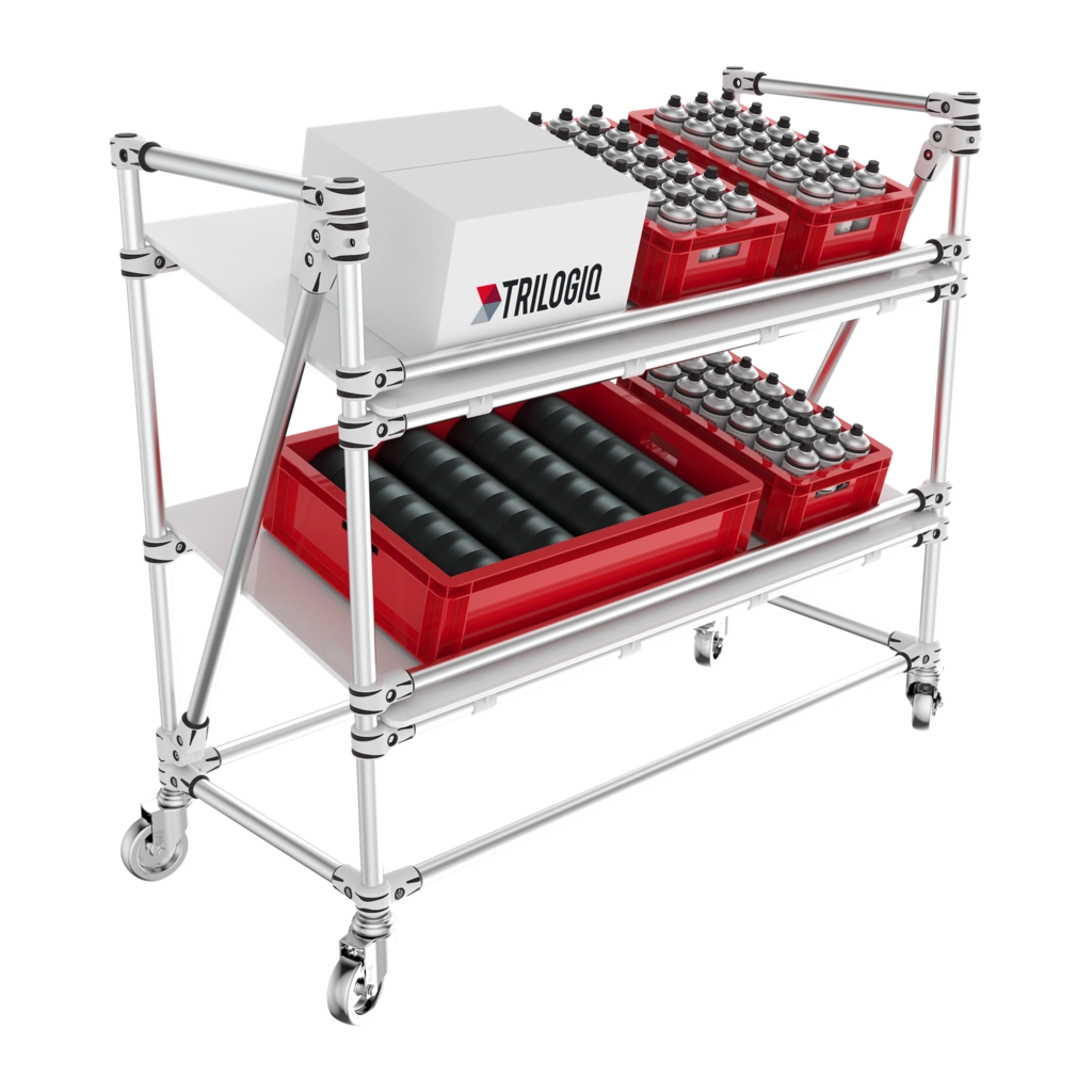 FIFO picking mobile shelf