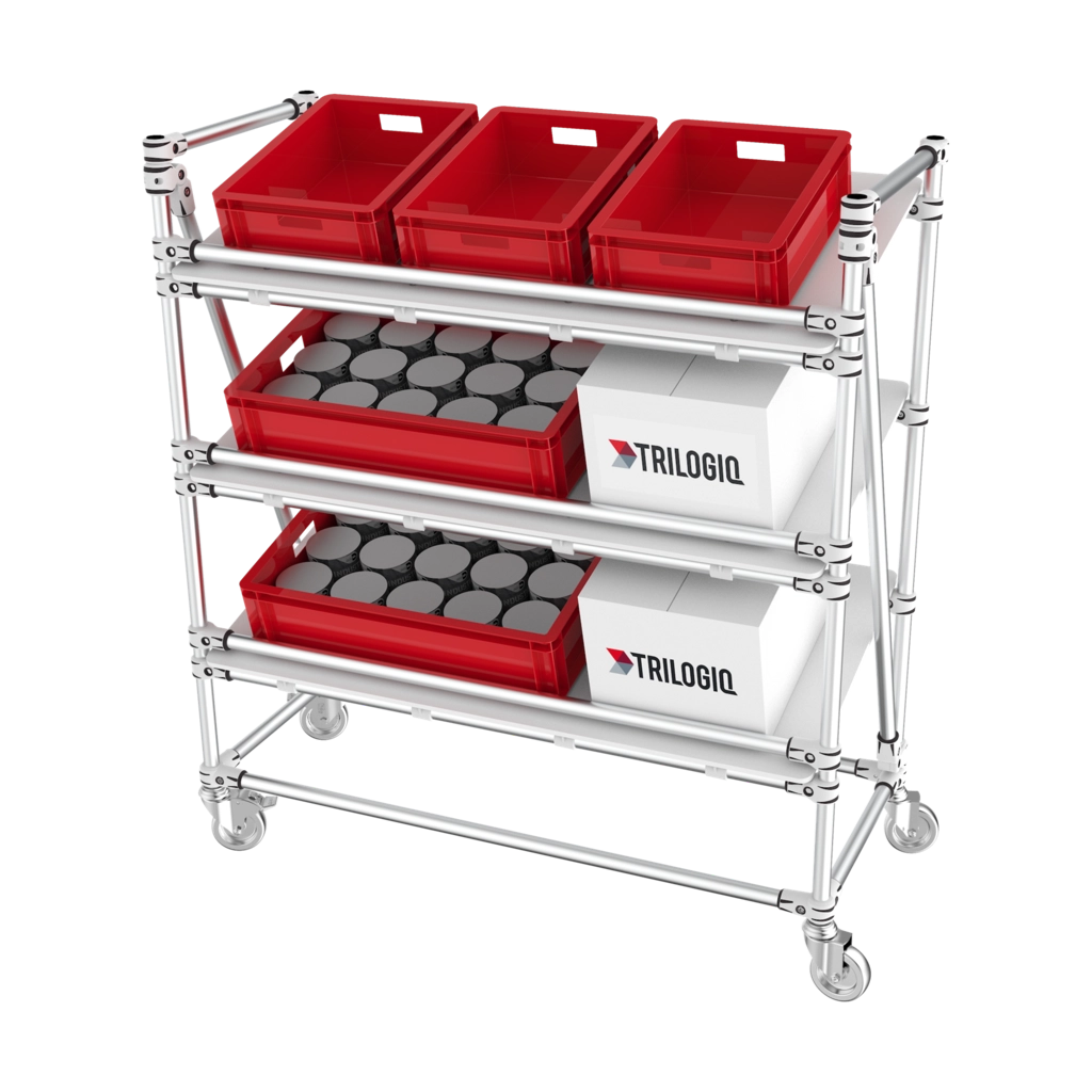 Kiting mobile racking