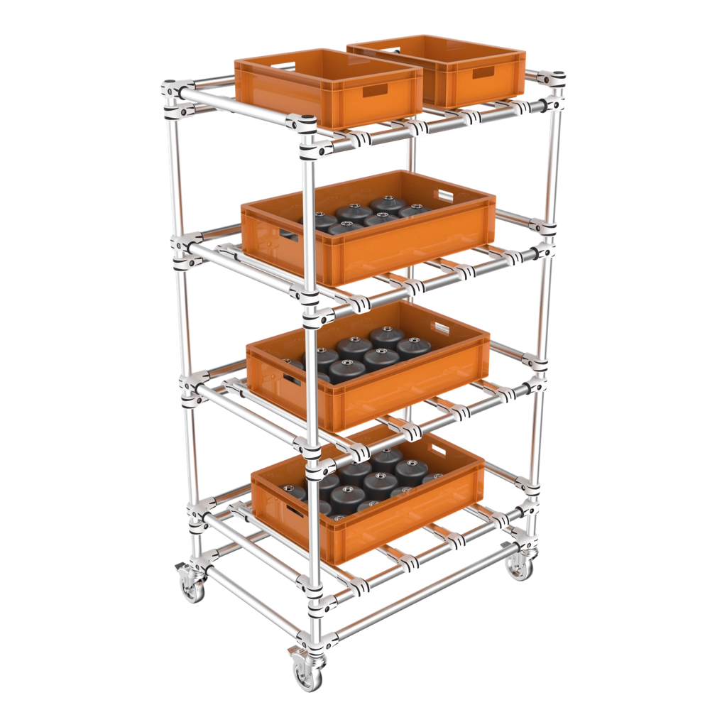 Factory 4 levels shelving