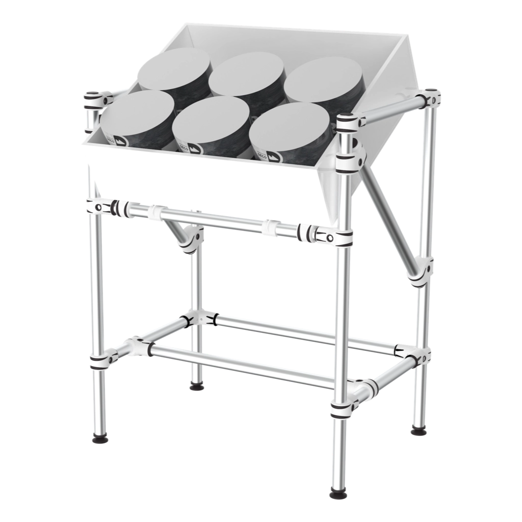 Bulk material picking shelf 