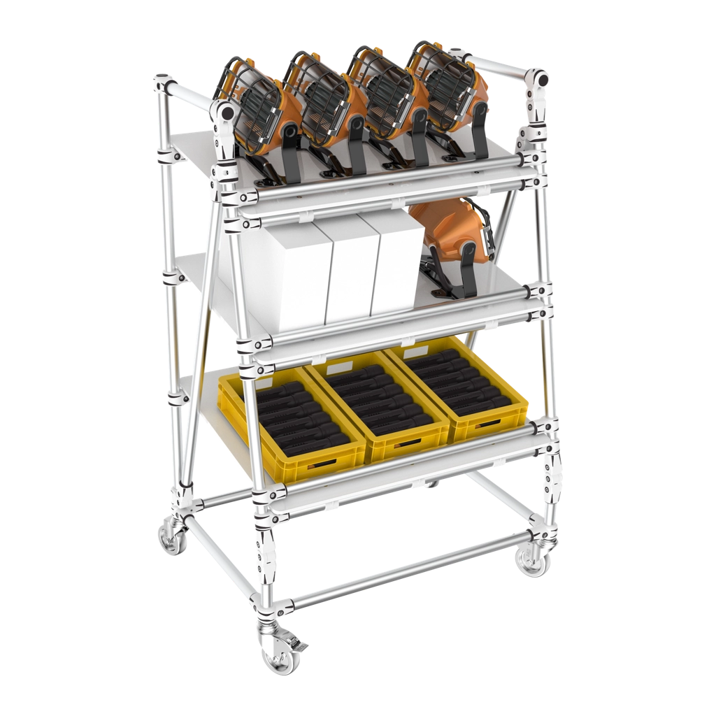3-level. Picking factory rack