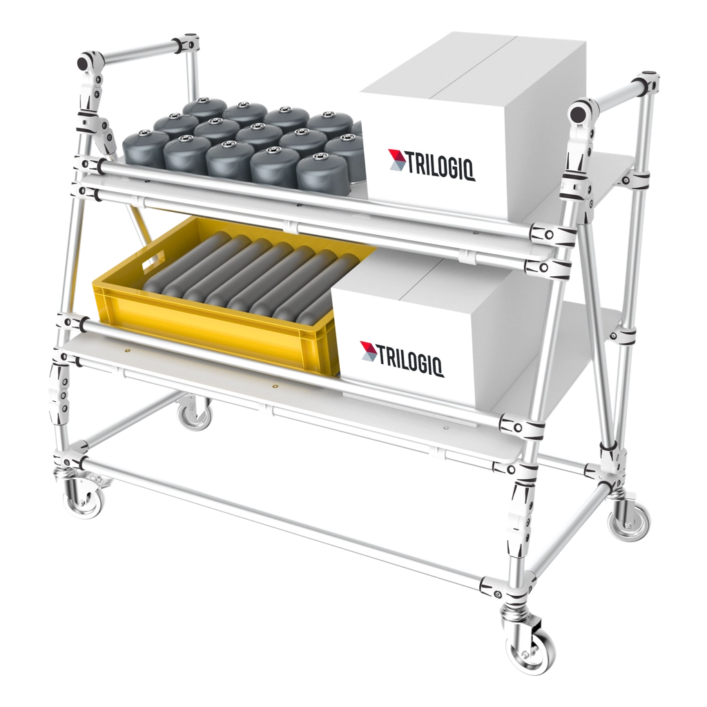 Factory picking shelf with casters