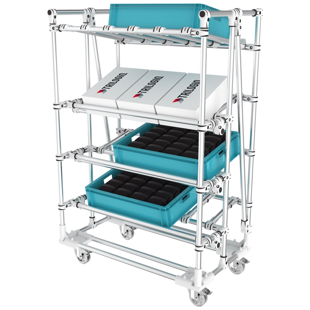 Mobile shelf for kiting 