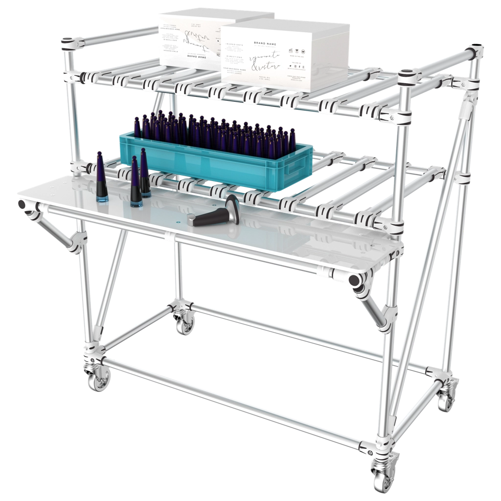 Shelf with flat workspace 