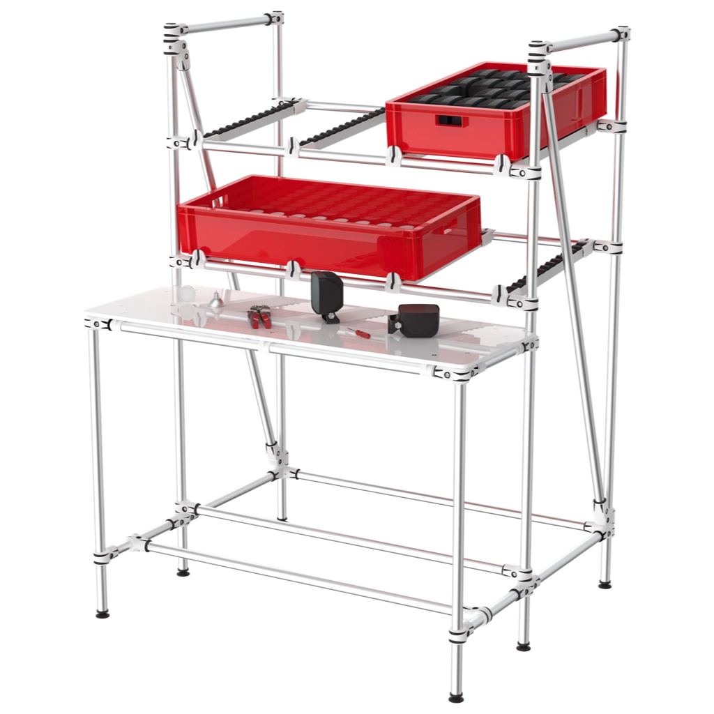 workstation with FIFO loading 