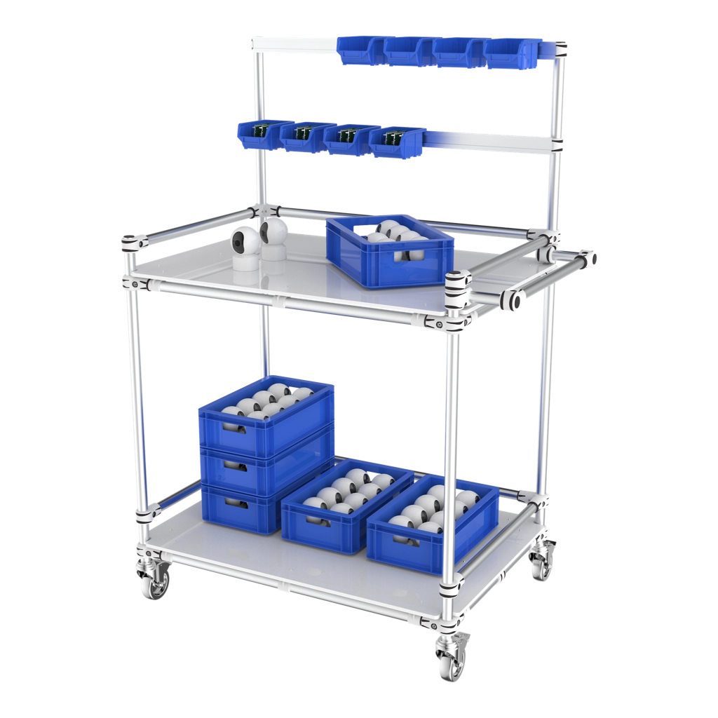 Trolley with smal bin device