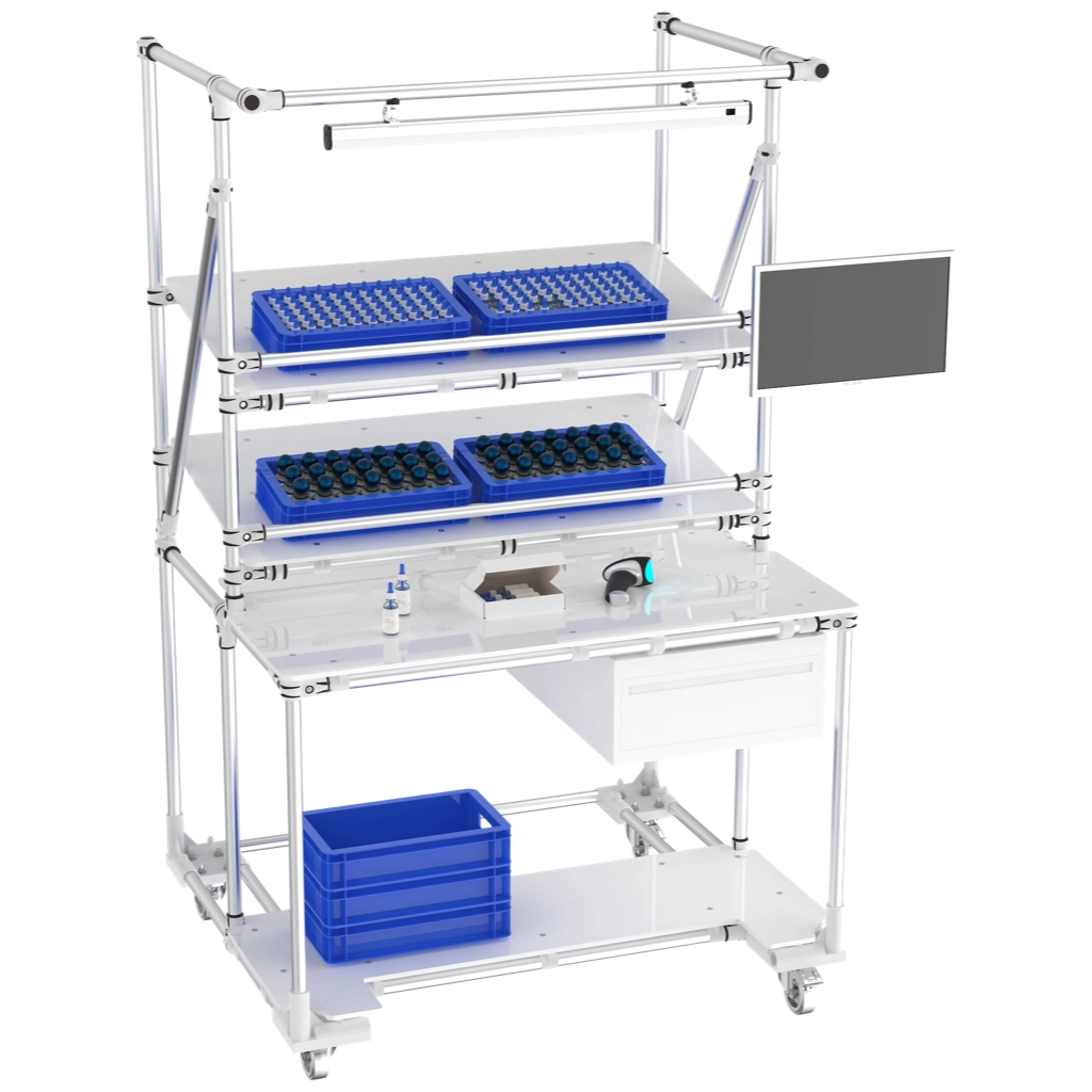 Workstation with equipments 