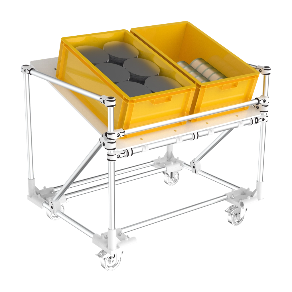 mobile totes picking trolley