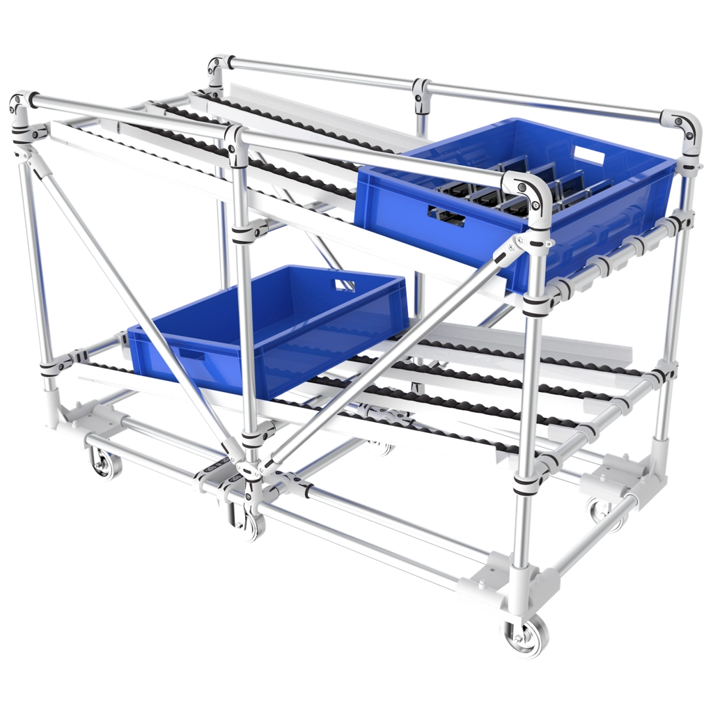 Sold state FIFO industrial Go-Return conveyor 