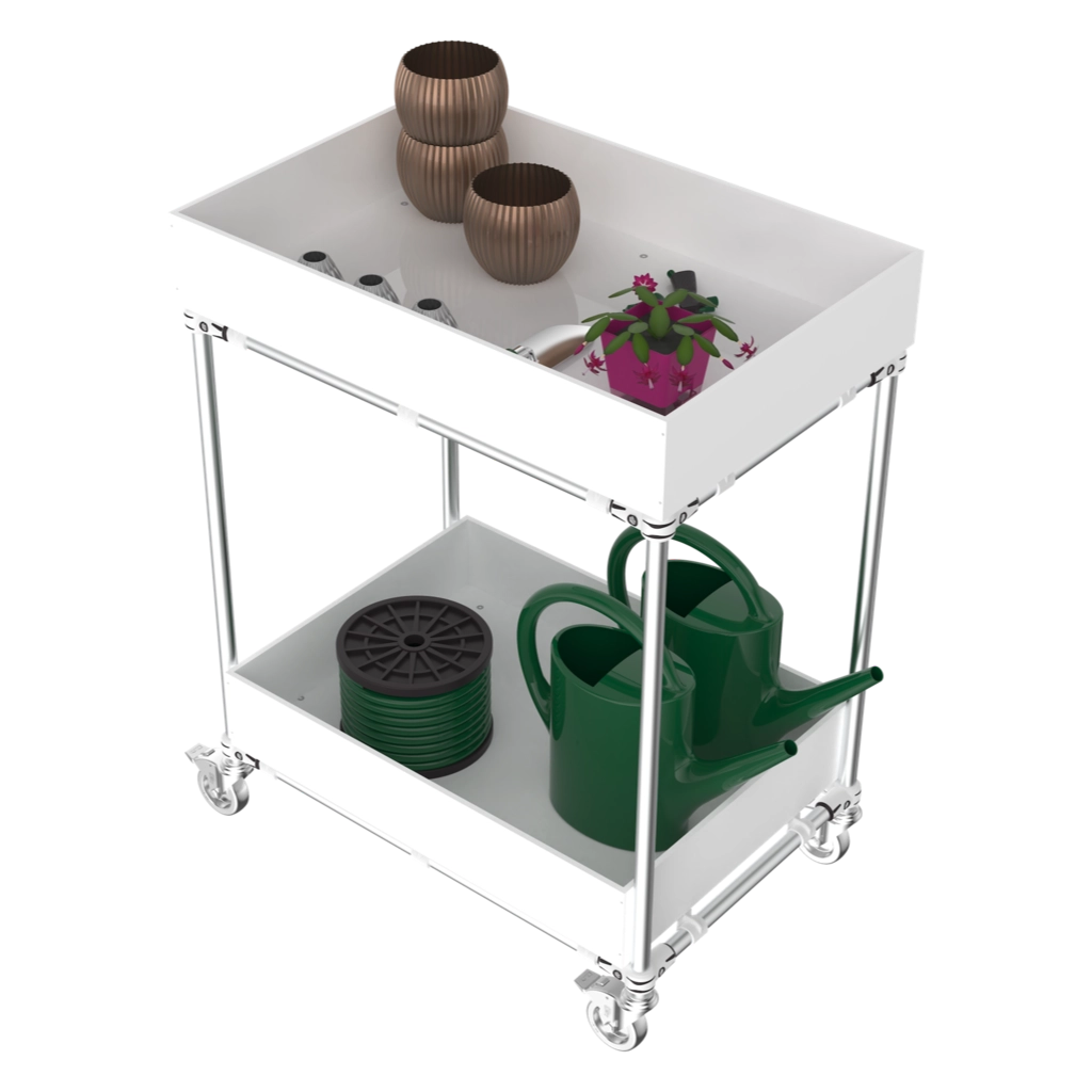 Trolley with 2 compartments