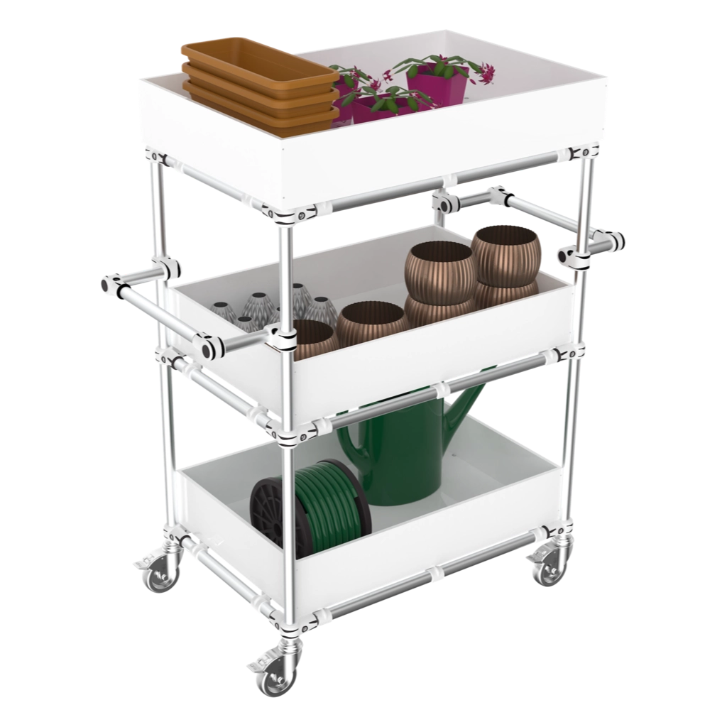 Cart with 3 compartments